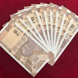 Fancy Number Reverse ( 012345) 10 Rupees UNC Rendomly 1 Note Recive