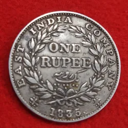 One Rupee Silver Coin William IV 1835 Calcutta Mint Rs Varietie