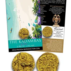 The Kadambas of GOA – Gold Pagoda Reproduction Coin with Beautiful Folder Coin