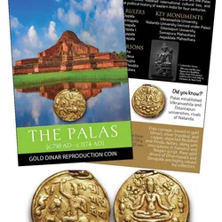 The Palas – Gold Dinar Reproduction Coin with Beautiful Folder Coin