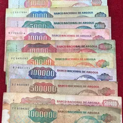 Angola ( 13 PCS Different ) Old Issue Note Set