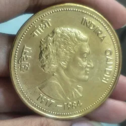 Indira Gandhi 10000 Rupees Fantasy Token Coin #AA-96
