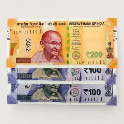 Rs 200 and 500 Ultra Unique Pair Set of Banknotes Same Number 1LV 111111 Gem UNC Unique and Rare