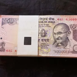 Reserve Bank of India Denominaton 50₹ bundle Gem unc condition Same and similar bundle available