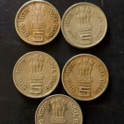 Republic India Denominaton 5₹ 5 different variety Metal coper nickel Same and similar set are available