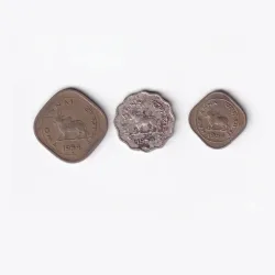 India 3 Different Denomination (1954) Coin Set