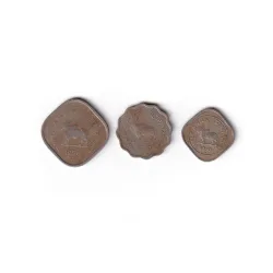 India 3 Different Denomination (1950) Coin Set