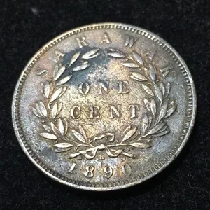 Sarawak 1 Cent 1890 - Charles C. Brooke Rajah Weight 9.33 g Rare coin #I-109
