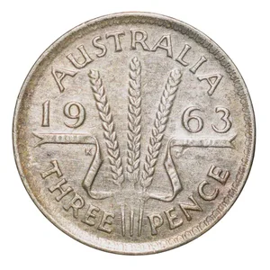 Silver (50%) 3 Pence of Elizabeth II (AD 1963) of Australia