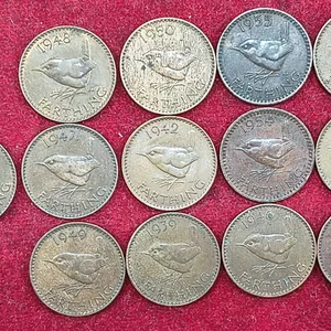 England 1 Farthing George Six ( Birds ) 13 Diffrant Dates # A-433