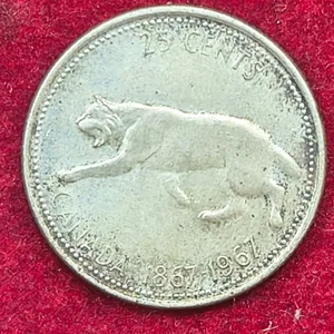 Canada 25 Cents 1967 - Elizabeth II Centennial Nickel Trial Strike Rare Coin # A-492