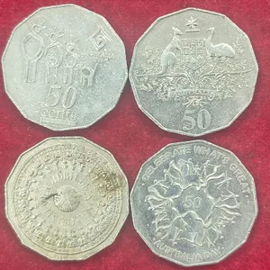 4 Different Half Dollar Australian Commemorative Coin Rare Set # A-505