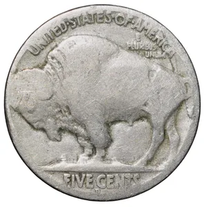 Copper-Nickel 5 Cents of USA (19th Cen. AD) with Standing American Bison Rare