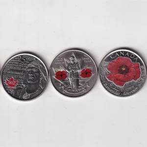 Canada 7 Different (25 Cents) Rare Commemorative Coloured Coin Set#AA-1