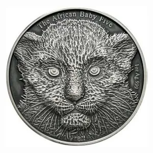 Reproduction Coin - Burundi 5000 Francs 2014 - Leopard Commemorative UNC Beautiful Rare Silver Plated Coin