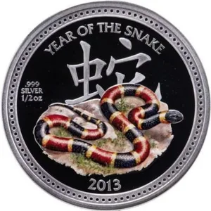 Reproduction Coin – 1 Dollar 2013 Niue Year of The Snake Silver Plated Coin