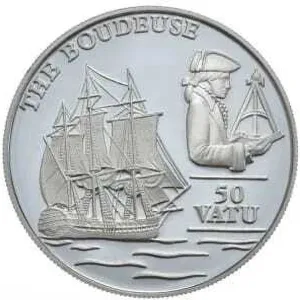 Reproduction Coin –Vanuatu 50 Vatu 1993 - The Boudeuse Silver Plated Commemorative UNC Coin