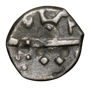 Silver 1/32 Rupee of Muhmmad Shah (AD 1719-1748) of Khujisthabunyad Mint Ext. Rare KM A431