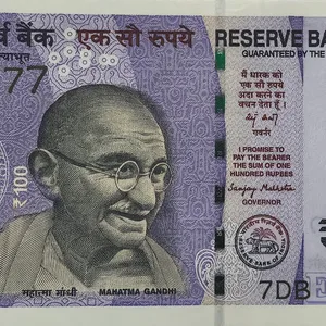 100 Rs Fancy 777777 Signed By Sanjay Malhotra Note UNC RARE