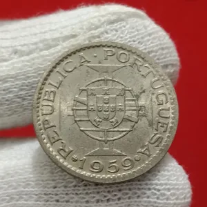 3 Escudos Portuguese copper-nickel Year 1959 Estado DA India