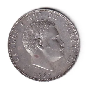 Portugal 1000 Réis - (Charles I) 1899 Silver (Weight-25g) Rare Coin