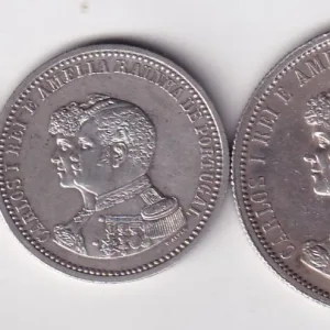 Portugal Charles I - Discovery of India , Rare all Different Denomination Silver Coins (3 Coin Set)