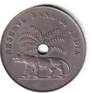 Reserve Bank Of India DQ Token Copper Nickel Kolkata Mint Issued in 2010 Very Rare Top Luster Unique and Rare Token