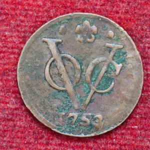 Indonesia › Netherlands East Indies ½ Duit Holland 1753 Rare Coin