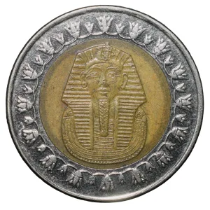 Bi-Metal 1 Pound of Egypt Country (AD 2020) with Tutankhamun's mask