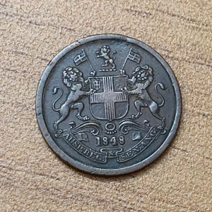 India - British 1⁄12 Anna 1848- William IV / Victoria Rare Coin