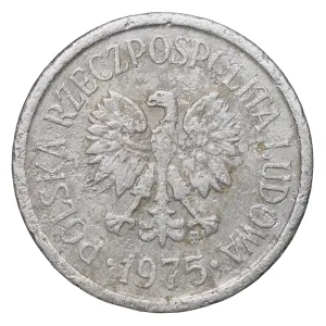 Aluminium 10 Groszy of Poland Country (AD 1975) with Eagle in Centre
