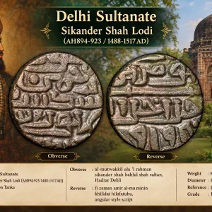 Billion Tanka of Sikander Shah Lodi (AD1488-1517) of Delhi Sultanate Type D706
