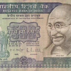 500 Rupees R N Malhotra Signature First Issue Very Fine Condition Note #7