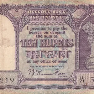 B Rama Rao 10 rupees Fafda Issue Correct Hindi Note Rare #3