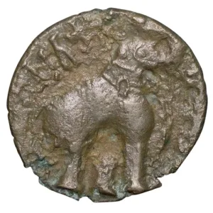 Potin Coin of Satkarni (1st Cen.BC) of Satavahana Dynasty From Banavasi Region Scarce
