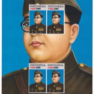 BANDUNG 2026 INDONESIA INDIAN "NETAJI SUBHAS CHANDRA BOSS" LATEST SPECIAL ISSUE GEM UNC 7500 X 4 STAMP SET