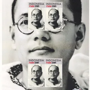 BANDUNG 2026 INDONESIA INDIAN "NETAJI SUBHAS CHANDRA BOSS" LATEST SPECIAL ISSUE GEM UNC 7500 X 4 STAMP SET