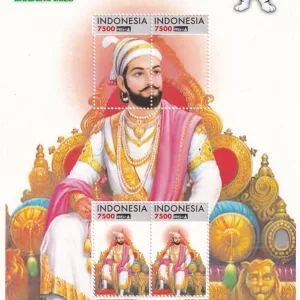 BANDUNG 2026 INDONESIA INDIAN "CHHATRAPATI SHIVAJI MAHARAJ" LATEST SPECIAL ISSUE GEM UNC 7500 X 4 STAMP SET