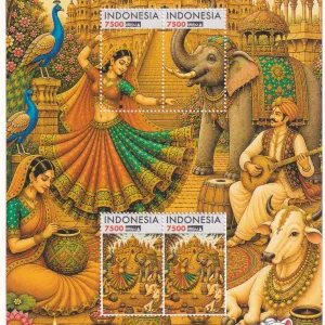 BANDUNG 2026 INDONESIA INDIAN "TRADITIONAL CULTURE OF RAJASTHAN" LATEST SPECIAL ISSUE GEM UNC 7500 X 4 STAMP SET