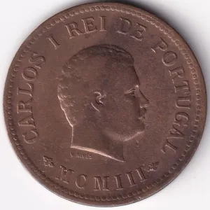 Goa Portuguese India Half Tanga Copper 1903 Lisboa Mint Coin Rare