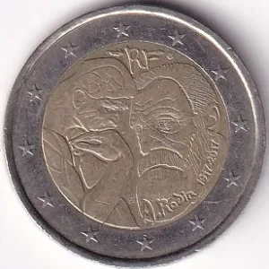 France 2 Euros 2017 Auguste Rodin Bi metallic Coin
