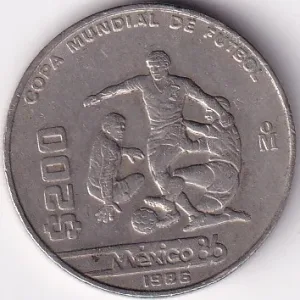 200 Pesos World Cup - Mexico 1986 Copper Nickel Coin