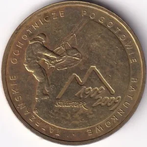 Poland 2 Zlotys Tatra Voluntary Rescue Service 2009 Nordic Gold Coin