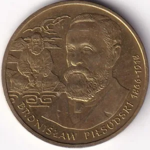 Poland 2 Zlotys Bronisław Pilsudski 2008 Nordic Gold Coin