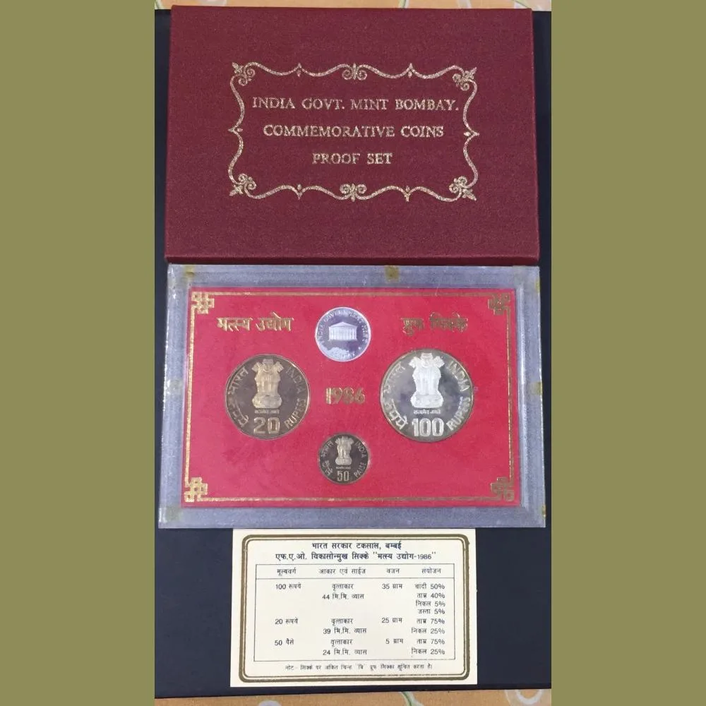 1986 proof set fisirish 3 coins set very rare