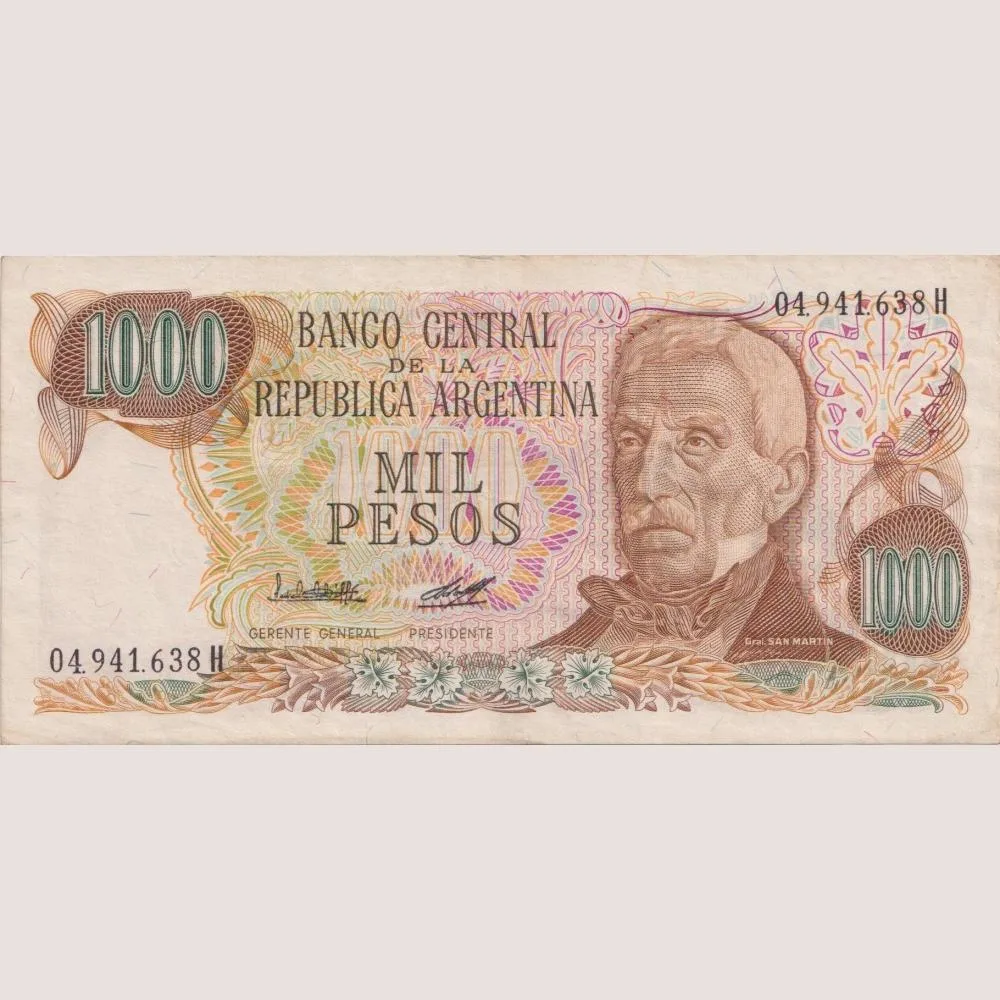 Argentina 1000 Mil Pesos Bank Note