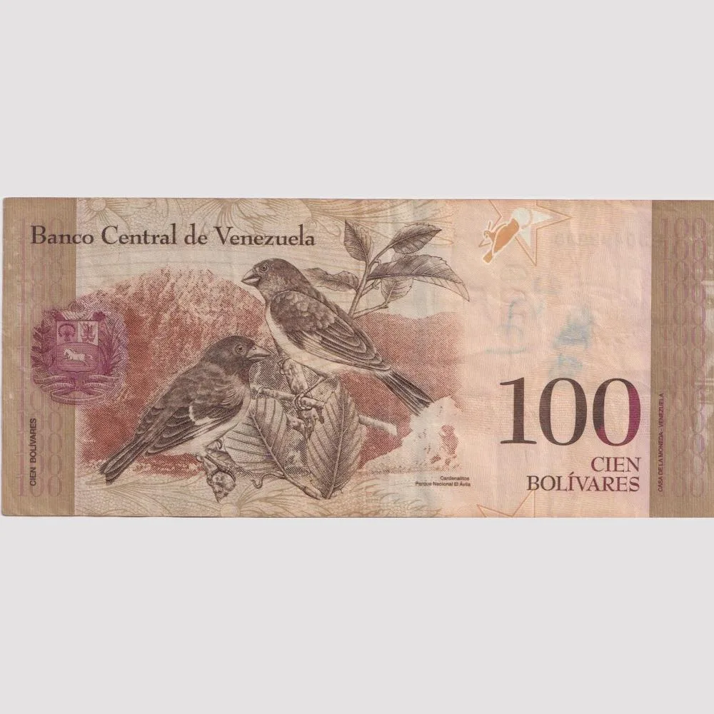 Venezuela 100 Bolivars world note Collector Choice Item