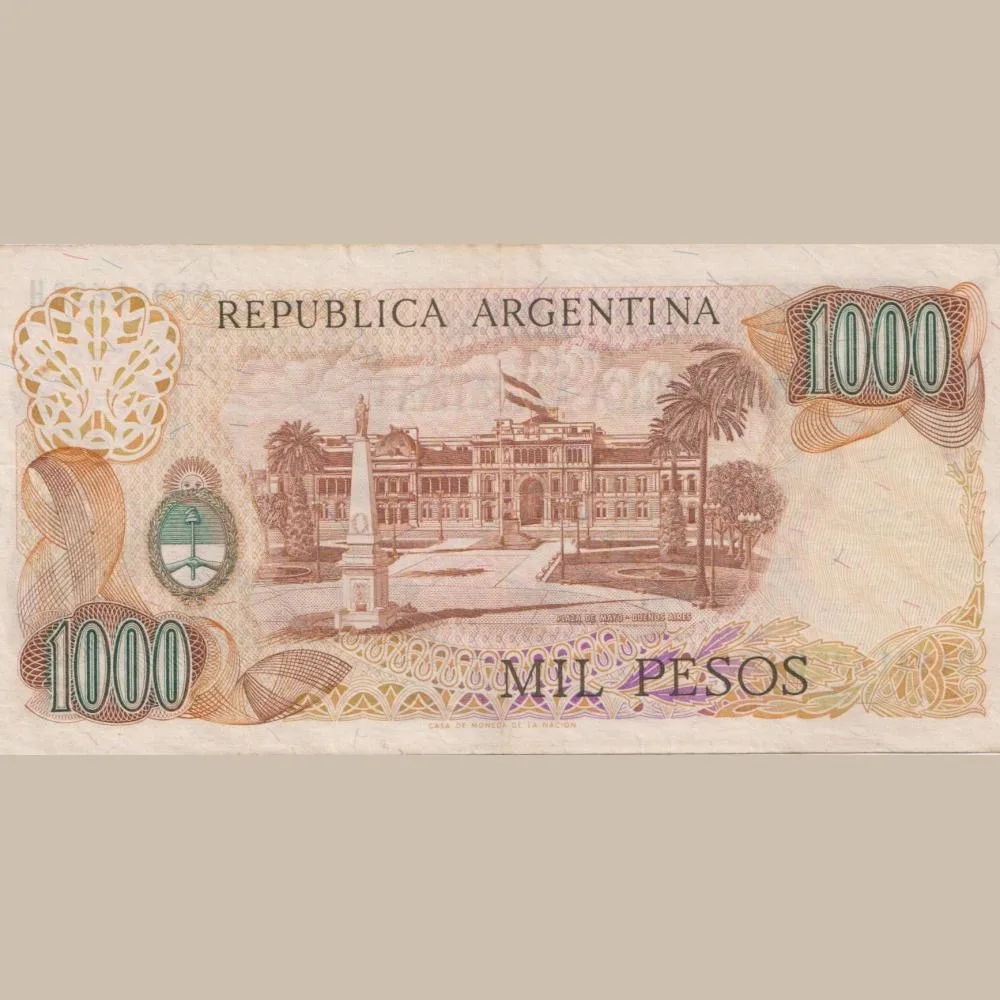 Argentina 1000 Mil Pesos Bank Note