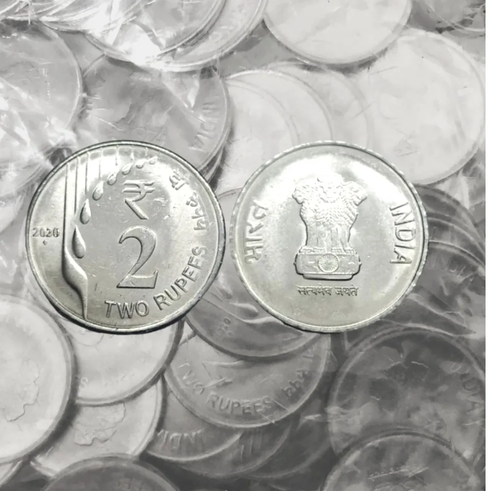 Re 2 RBI 100 Coin Rbi Seal Pack Lot Mumbai Mint Drop Issue Unique and Rare 2020 Issue