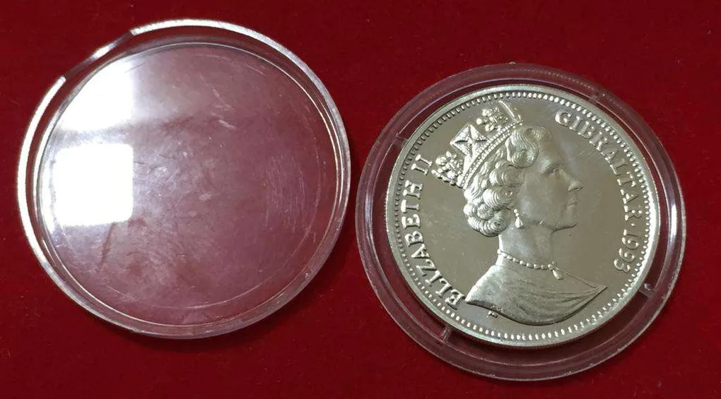 1993 Gibraltar 14 ECUs - Elizabeth II Sir Winston Churchill Silver Gem Unc CoinWeight10 g #R200